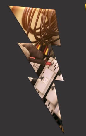 Electrician working on switchboard