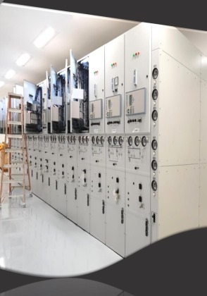 Worker performing electrical tests